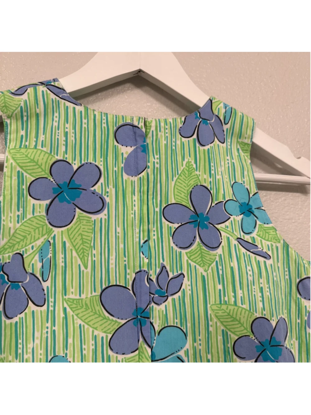 Lilly Pulitzer Girls Little Lilly Classic Shift Floral Green Blue Dress Size 7
